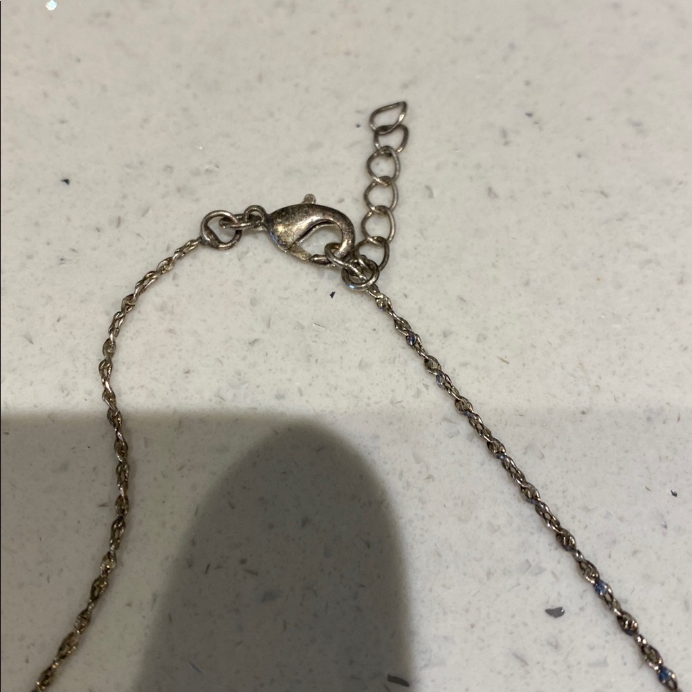 Elegant Silver Necklace with Crystal Accents - Picture 6 of 6
